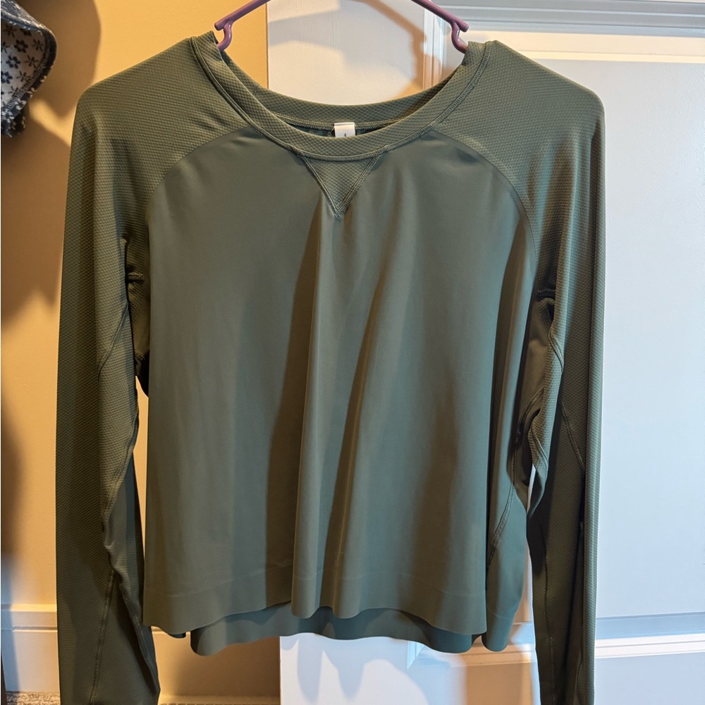 lululemon athletica Forest Green Long Sleeve Top
